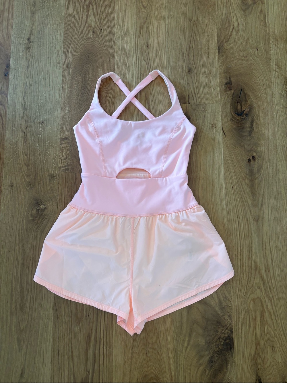 Free People Girls' Light Pink Crossback Romper with Cutout